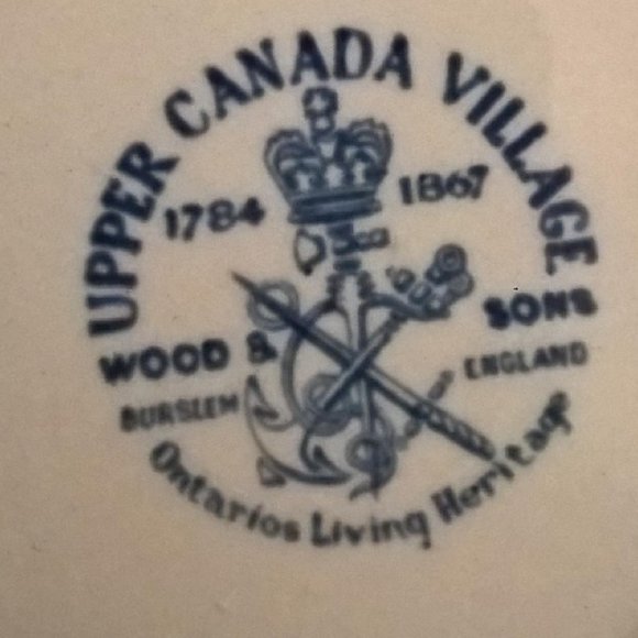 Vintage Upper Canada Village - Small Butter Pat Plate / Tea Bag Plate - Souvenir - Picture 8 of 11